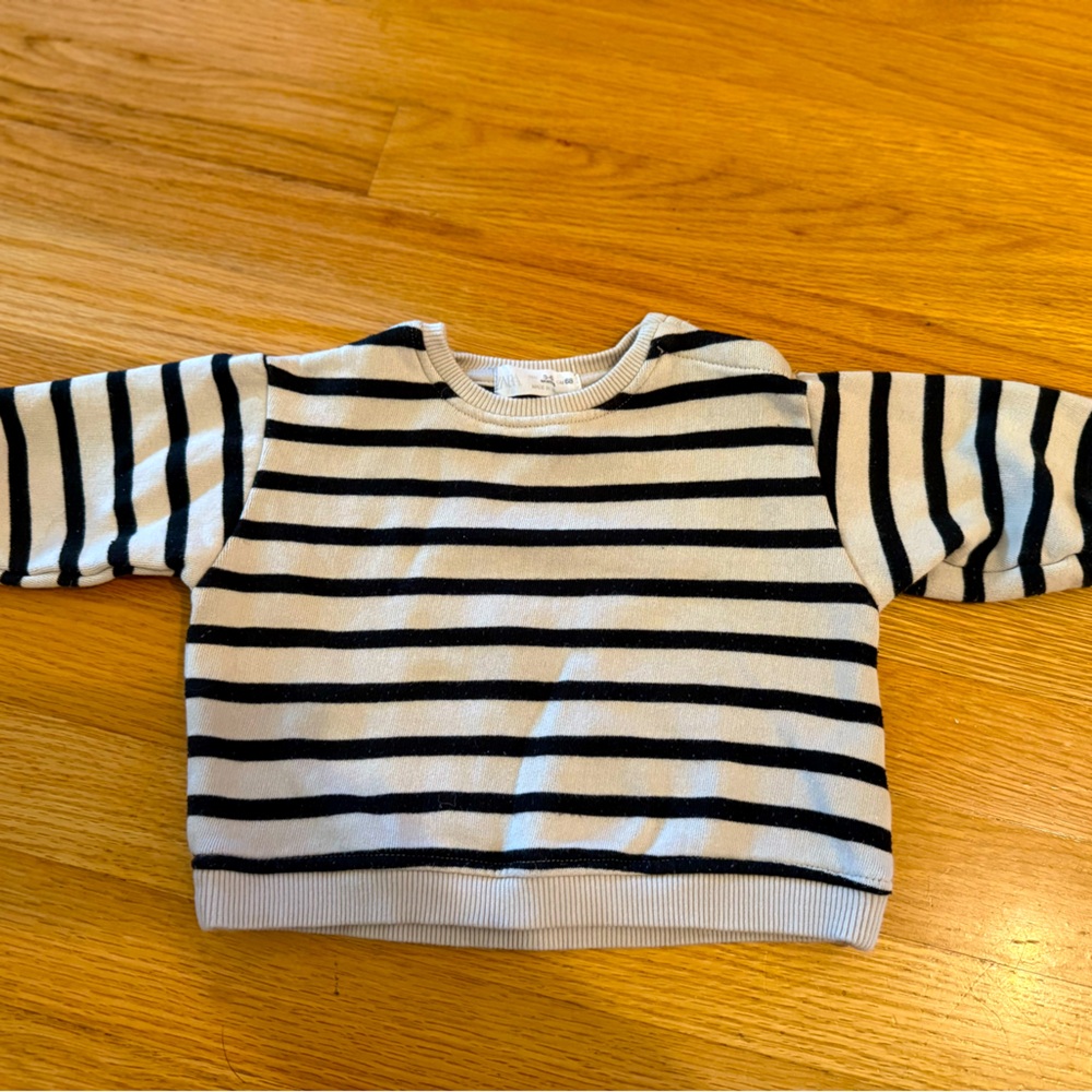 Zara baby striped crewneck sweatshirt